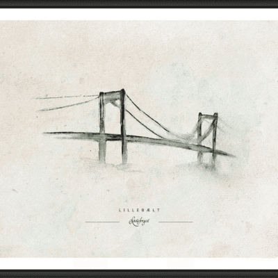 Kunstplakat "Lillebælt" (med "passepartout")
