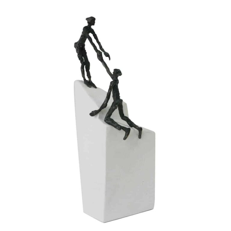 Bronzeskulptur "Håndrækningen"