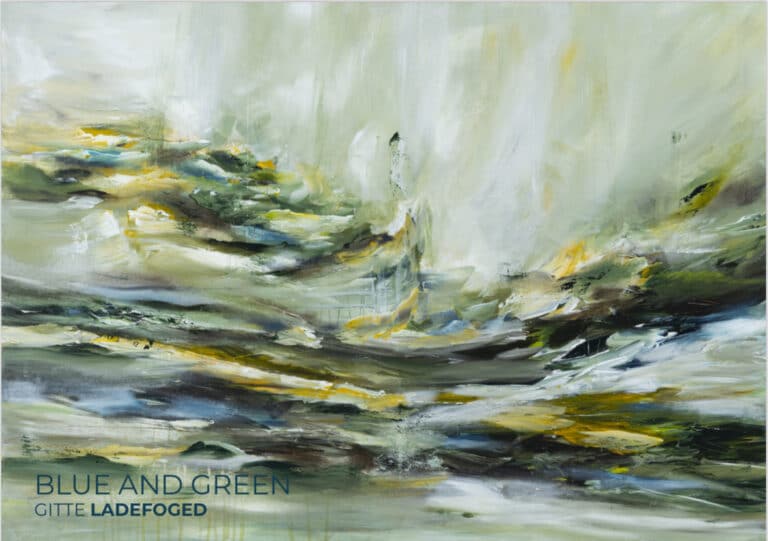 "Blue & Green" - Giclée kunsttryk på bomuldspapir 50x70 cm. - Image 3