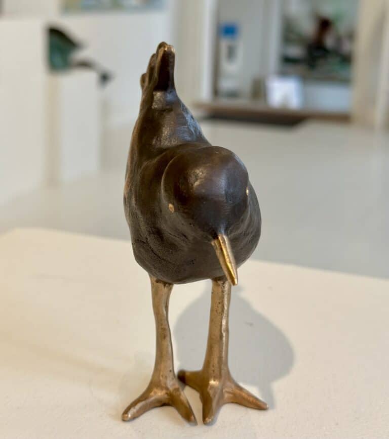 Guldfugl i bronze "Hengiven" brunpatineret - Image 3