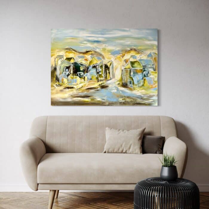 Forårsguld i puebloen 80x110 - Billede 2