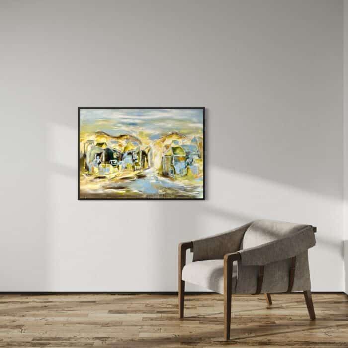 Forårsguld i puebloen 80x110 - Billede 3