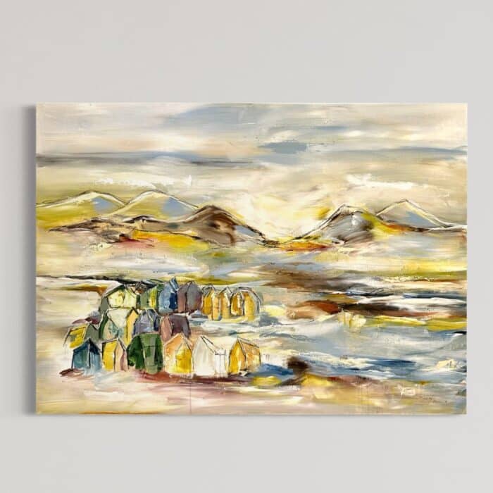 Sommerguld i puebloen 80x110 cm.