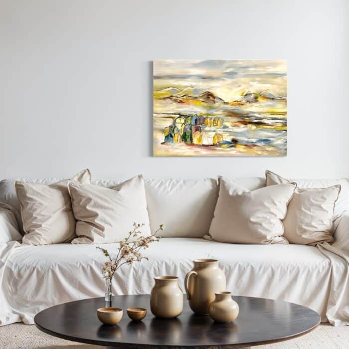 Sommerguld i puebloen 80x110 cm. - Billede 2