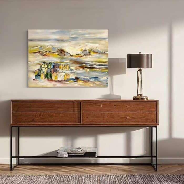 Sommerguld i puebloen 80x110 cm. - Billede 4