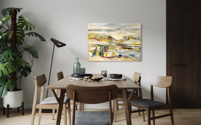 Sommerguld i puebloen 80x110 cm. - Billede 3