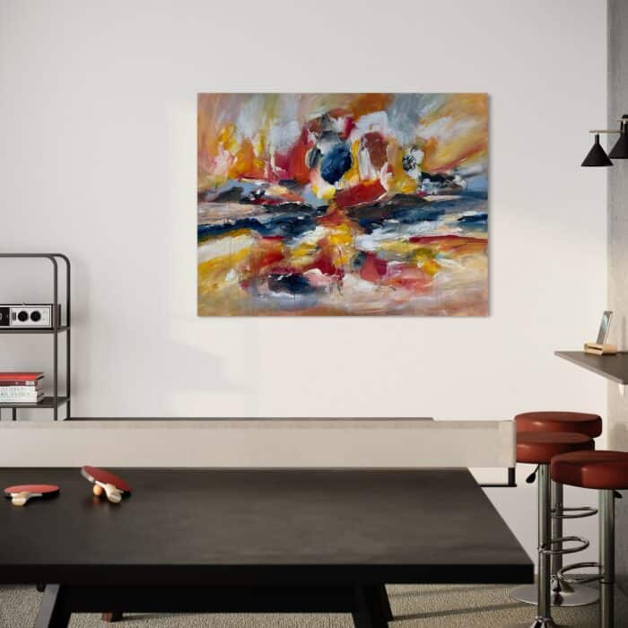 Flamingodans 100x120 cm. - Billede 2
