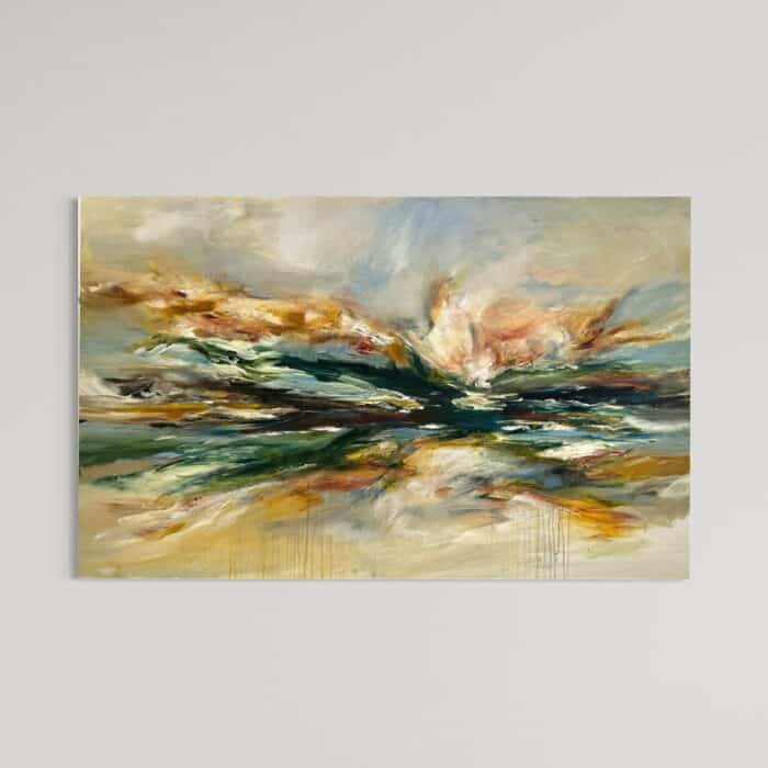 Der findes intet smukkere sted i verden, end Danmark, på en smuk sommerdag (vælg selv dit hav) 100x160 cm.- reserveret