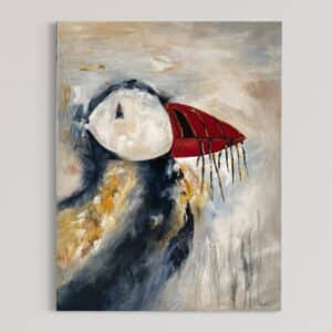 Søpapegøje 90x70 cm.