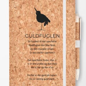 Notesbog A5 med guldfuglens vise kvidren