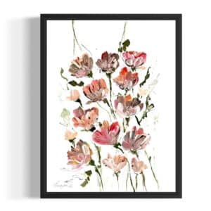 Papirværk str. 30x40 cm. Meditative vækster V