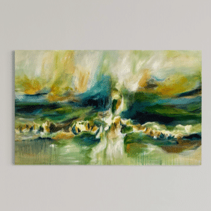 Abstrakt forårs fortolkning 80x130 cm.