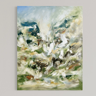 Åndehul i sarte farver 70x90 cm.