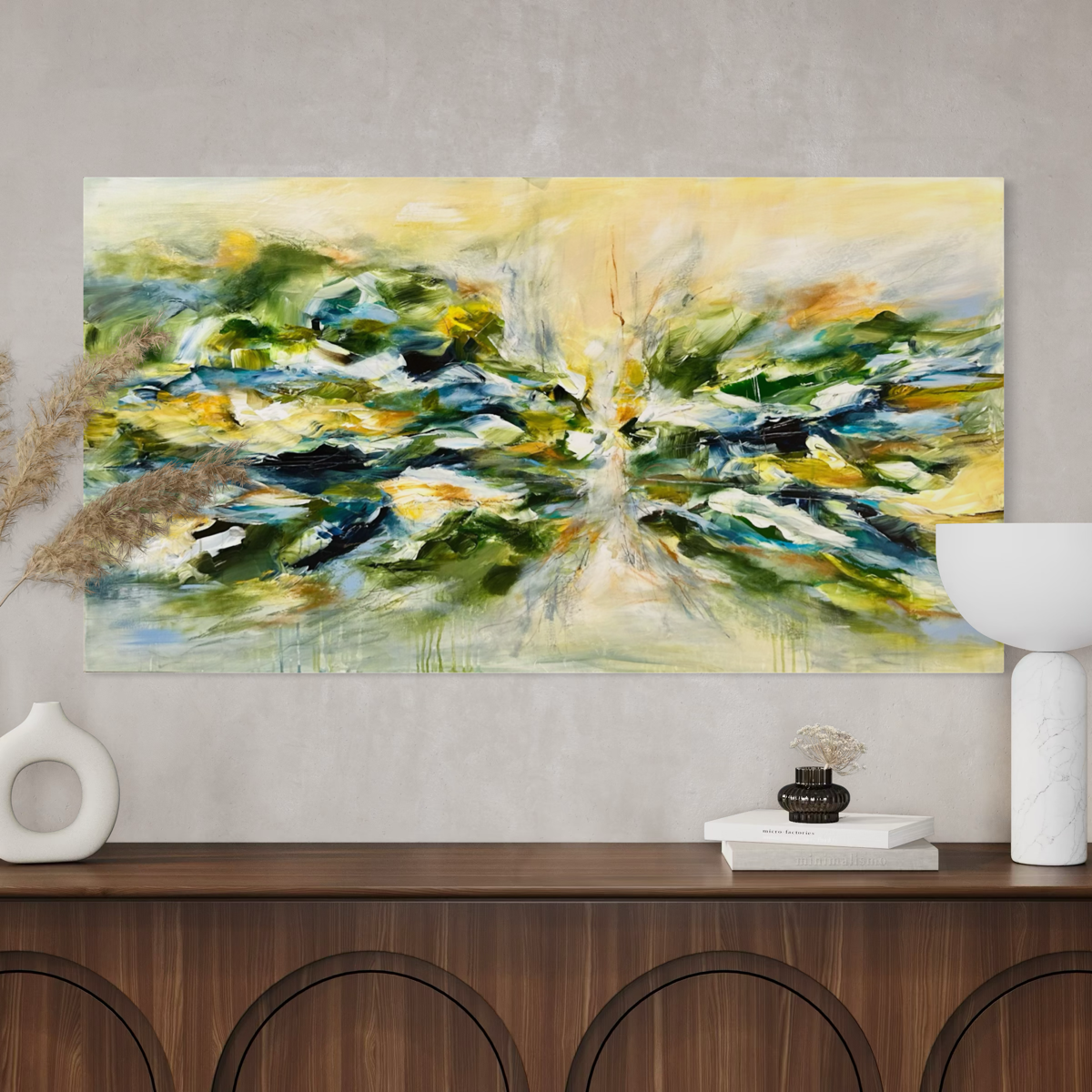 Blue & Green 70x130 cm. - Billede 2