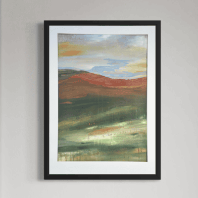 Papirværk str. 50x70 cm. Rød himmel no. 1