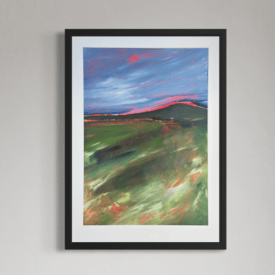 Papirværk str. 50x70 cm. Rød himmel no. 4