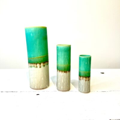 Vasesæt 3 stk. Japansk Design beige/mint