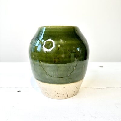 Keramik vase - grøn
